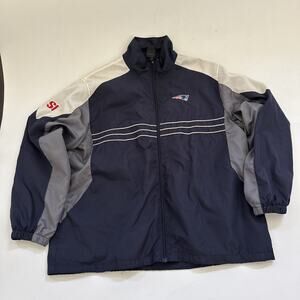 Vintage New England Patriots Reebok Windbreaker Training Jacket XL Y2K RETRO 90s